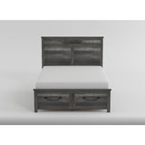 Lenior Gray California King Platform Bed with Footboard Storage from Homelegance - Luna Furniture