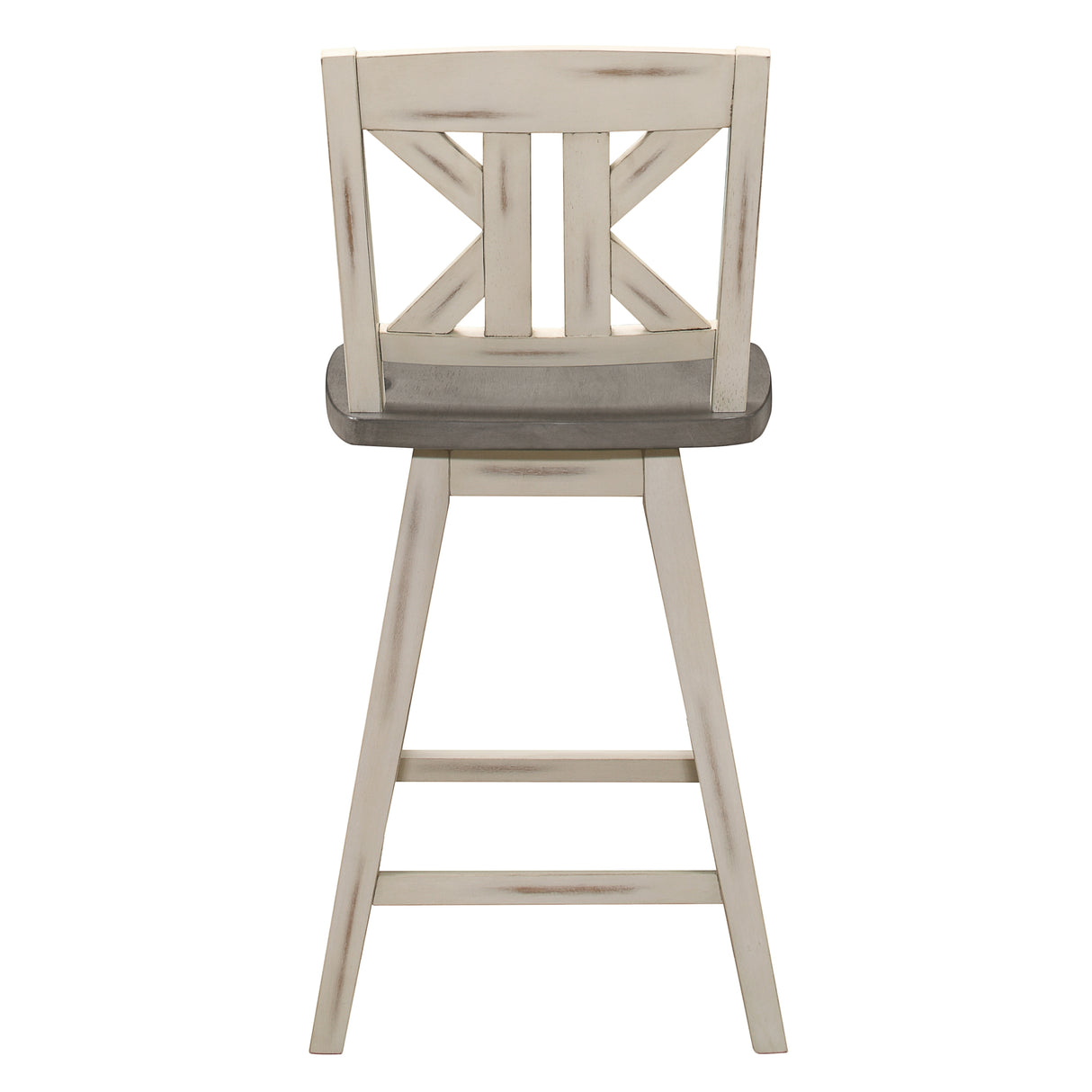 Amsonia Gray/Black X-Back Swivel Pub Height Chairs, Set of 2 from Homelegance - Luna Furniture