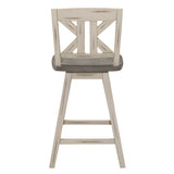 Amsonia Gray/Black X-Back Swivel Pub Height Chairs, Set of 2 from Homelegance - Luna Furniture