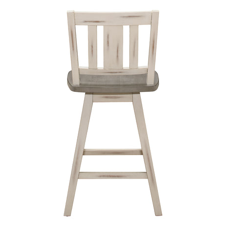 Amsonia Gray/White X-Back Swivel Counter Height Chair, Set of 2 from Homelegance - Luna Furniture