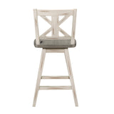 Amsonia Gray/White X-Back Swivel Counter Height Chair, Set of 2 from Homelegance - Luna Furniture