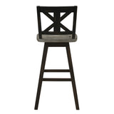 Amsonia Gray/White Slat Back Swivel Counter Height Chairs, Set of 2 from Homelegance - Luna Furniture
