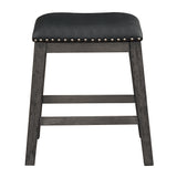 Amsonia Gray/White 7-Piece Counter Height Set with Slat Back Swivel Chairs from Homelegance - Luna Furniture