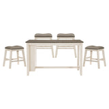 Timbre Whitewash 5-Piece Counter Height Set from Homelegance - Luna Furniture