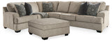 Bovarian Stone 3-Piece Sectional with Ottoman from Ashley Furniture - Luna Furniture