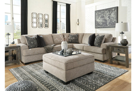 Bovarian Stone 3-Piece Sectional with Ottoman from Ashley - Luna Furniture