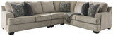 Bovarian Stone 3-Piece Sectional with Ottoman from Ashley Furniture - Luna Furniture