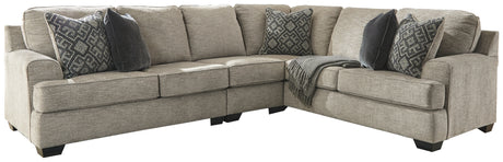 Bovarian Stone 3-Piece Sectional with Ottoman from Ashley Furniture - Luna Furniture
