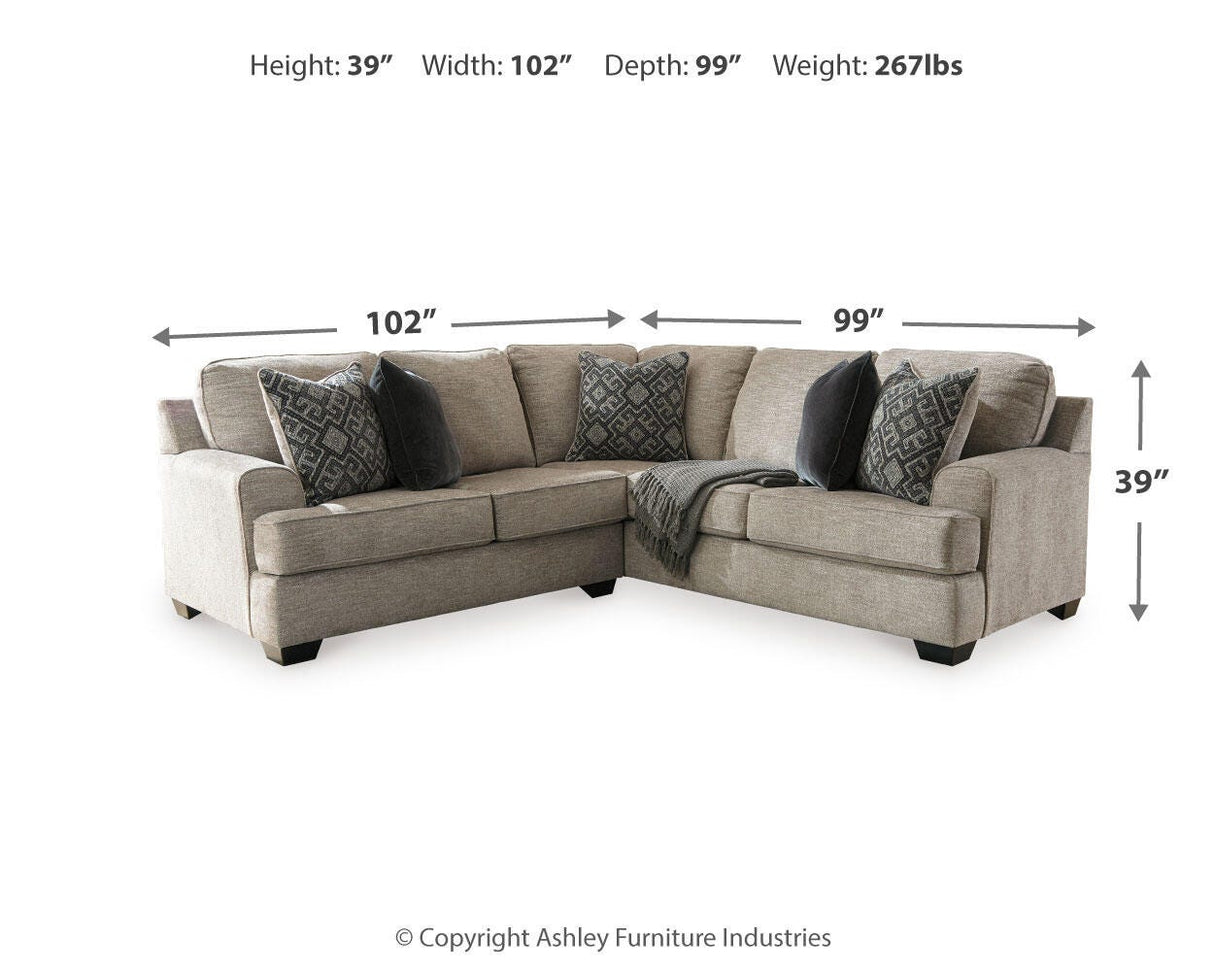 Bovarian Stone 2-Piece RAF Sectional from Ashley - Luna Furniture