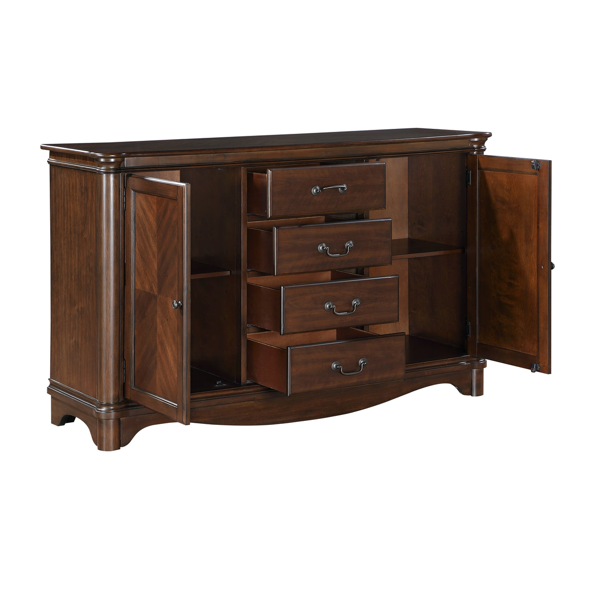 Rexford Cherry China Cabinet (Buffet & Hutch)