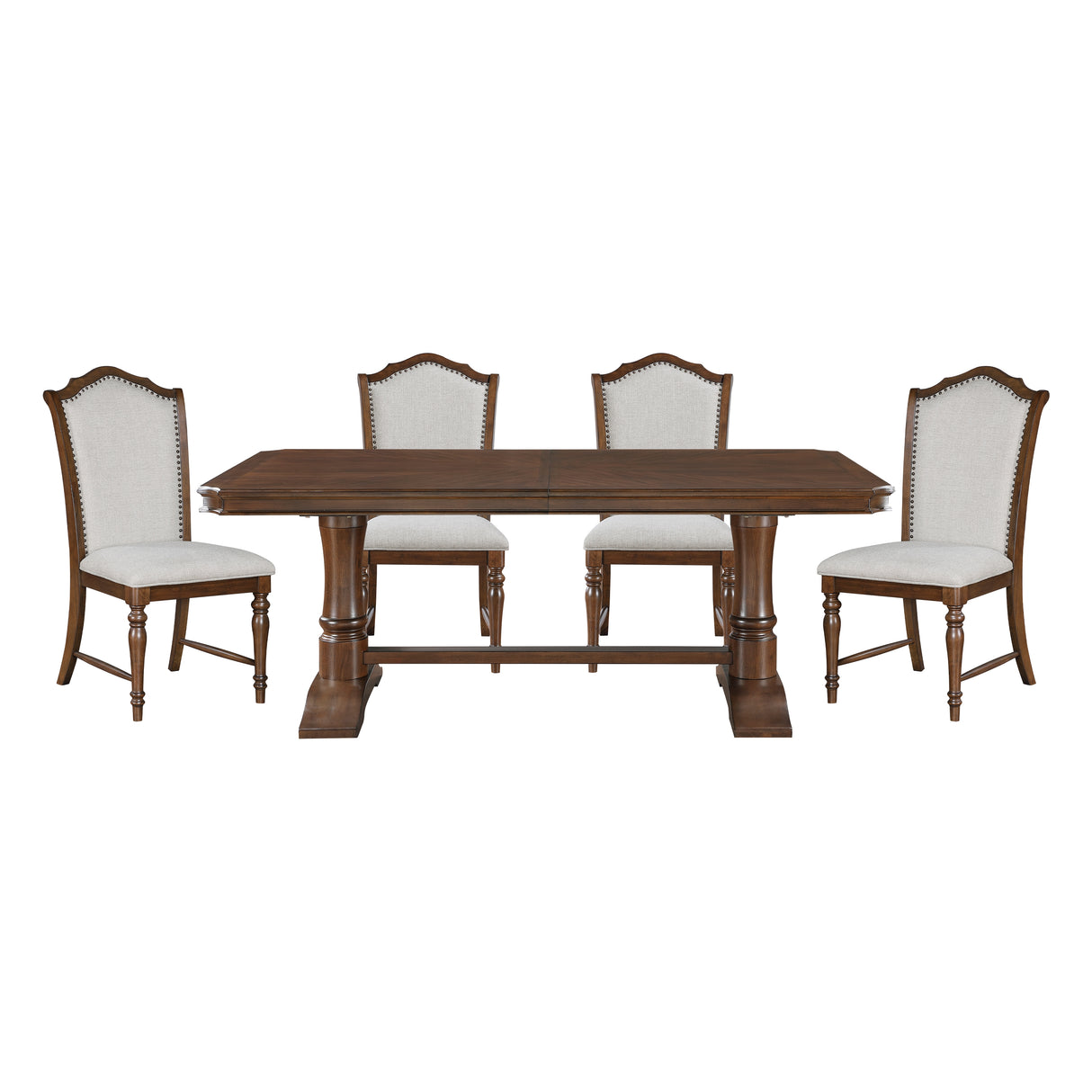 Rexford Cherry 5-Piece 96" Extendable Dining Set from Homelegance - Luna Furniture