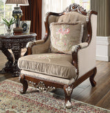 HD-562 Custom Burl/Antique Silver Chair from Homey Design - Luna Furniture