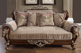 HD-562 Custom Burl/Antique Silver Loveseat from Homey Design - Luna Furniture