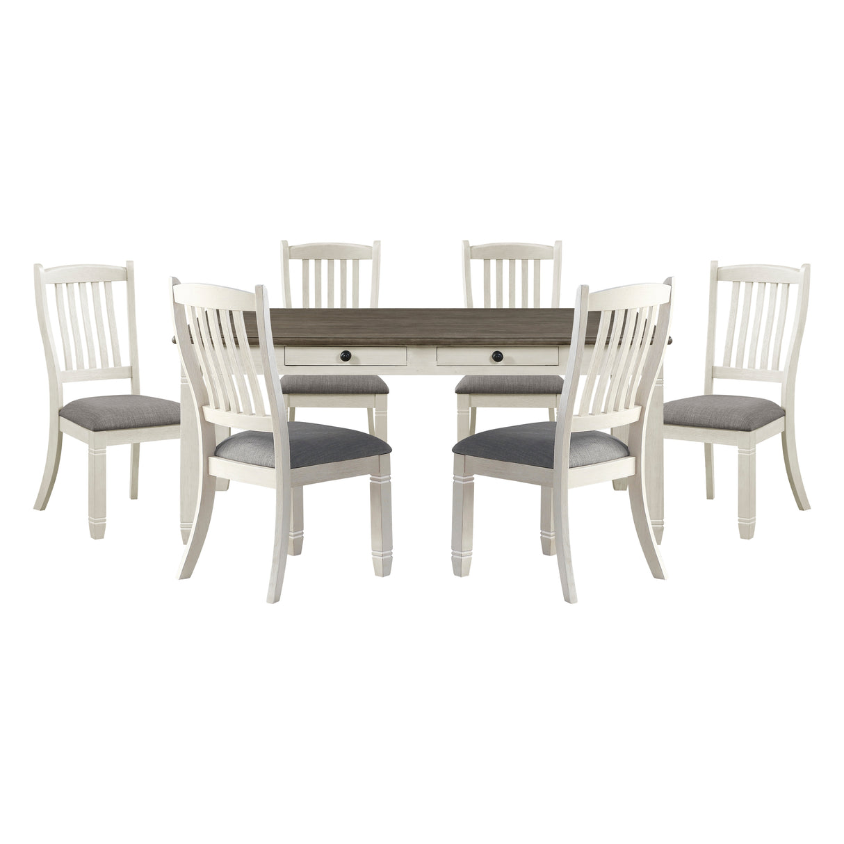 Granby Antique White Side Chair, Set of 2 from Homelegance - Luna Furniture