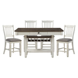 Granby Antique White 7-Piece Counter Height Set from Homelegance - Luna Furniture