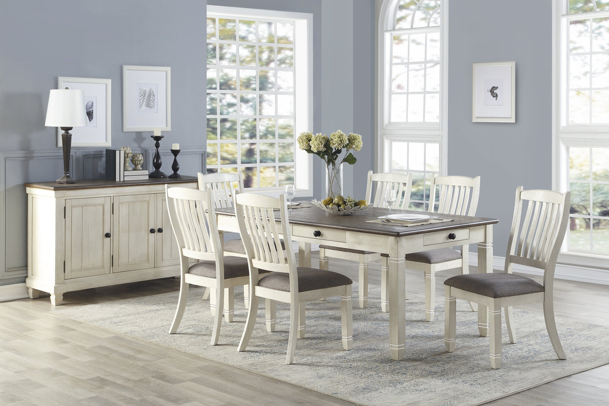 Granby Antique White 5-Piece Dining Set from Homelegance - Luna Furniture