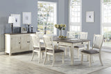 Granby Antique White 5-Piece Dining Set from Homelegance - Luna Furniture