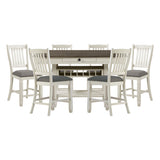 Granby Antique White 7-Piece Counter Height Set from Homelegance - Luna Furniture