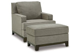 Kaywood Granite Chair and Ottoman from Ashley - Luna Furniture