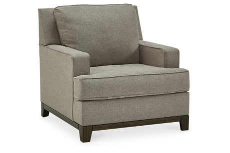 Kaywood Granite Chair and Ottoman from Ashley - Luna Furniture