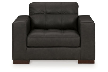 Luigi Thunder Oversized Chair and Ottoman from Ashley - Luna Furniture
