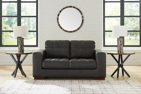 Luigi Thunder Leather Living Room Set from Ashley - Luna Furniture