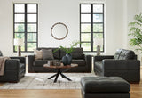 Luigi Thunder Leather Living Room Set from Ashley - Luna Furniture