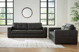 Luigi Thunder Leather Living Room Set from Ashley - Luna Furniture