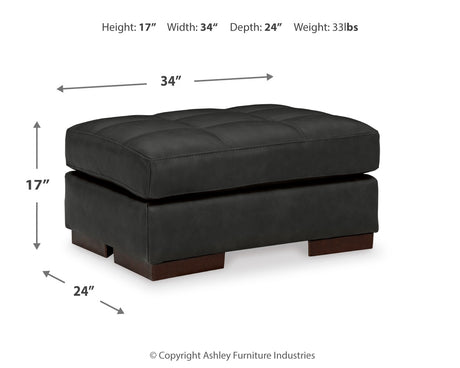Luigi Thunder Oversized Chair and Ottoman from Ashley Furniture - Luna Furniture