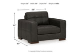 Luigi Thunder Oversized Chair and Ottoman from Ashley - Luna Furniture