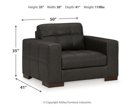 Luigi Thunder Oversized Chair and Ottoman from Ashley Furniture - Luna Furniture