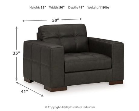 Luigi Thunder Oversized Chair and Ottoman from Ashley Furniture - Luna Furniture