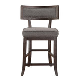 Westby Black/Brown Round Swivel Stool, Black, Set of 2