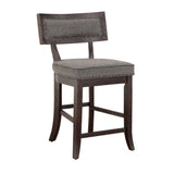 Oxton Dark Cherry/Espresso Faux Leather 7-Piece Extendable Counter Height Set from Homelegance - Luna Furniture