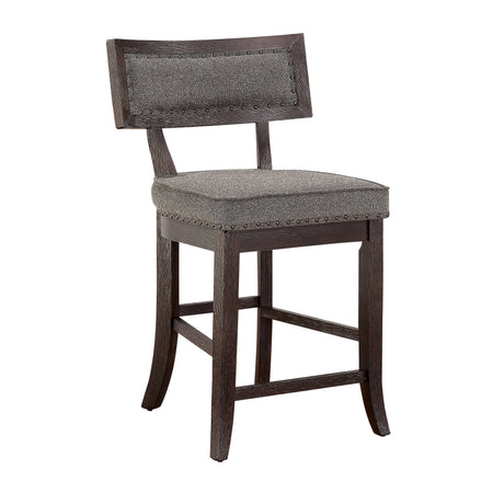 Oxton Dark Cherry/Espresso Faux Leather 7-Piece Extendable Counter Height Set from Homelegance - Luna Furniture