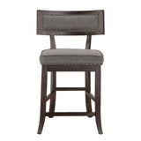 Oxton Dark Cherry Baltimore Espresso Fabric Counter Height Chair, Set of 2 from Homelegance - Luna Furniture