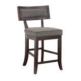 Oxton Dark Cherry/Espresso Faux Leather 5-Piece Extendable Counter Height Set from Homelegance - Luna Furniture