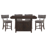 Oxton Dark Cherry Counter Height Table with Storage Base