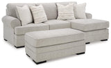 Eastonbridge Shadow Sofa Chaise and Ottoman