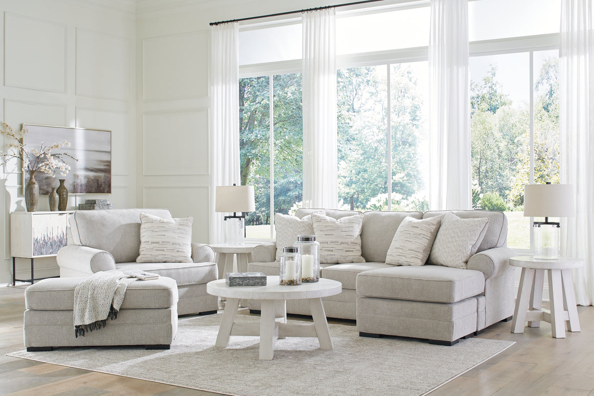 Eastonbridge Sofa Chaise, Chair, and Ottoman in Shadow from Ashley Furniture - Luna Furniture