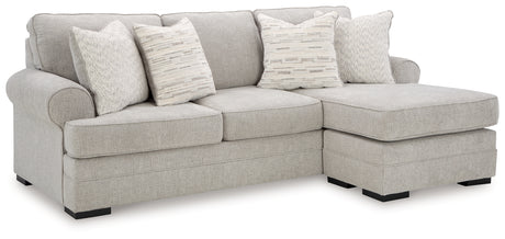 Eastonbridge Sofa Chaise, Chair, and Ottoman in Shadow from Ashley - Luna Furniture