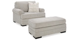Eastonbridge Chair and Ottoman in Shadow from Ashley Furniture - Luna Furniture