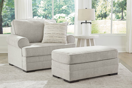 Eastonbridge Sofa Chaise, Chair, and Ottoman in Shadow from Ashley - Luna Furniture
