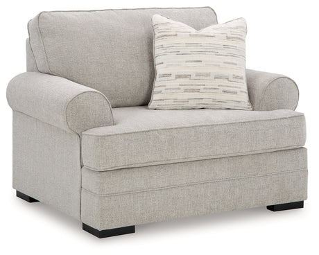 Eastonbridge Chair and Ottoman in Shadow from Ashley - Luna Furniture
