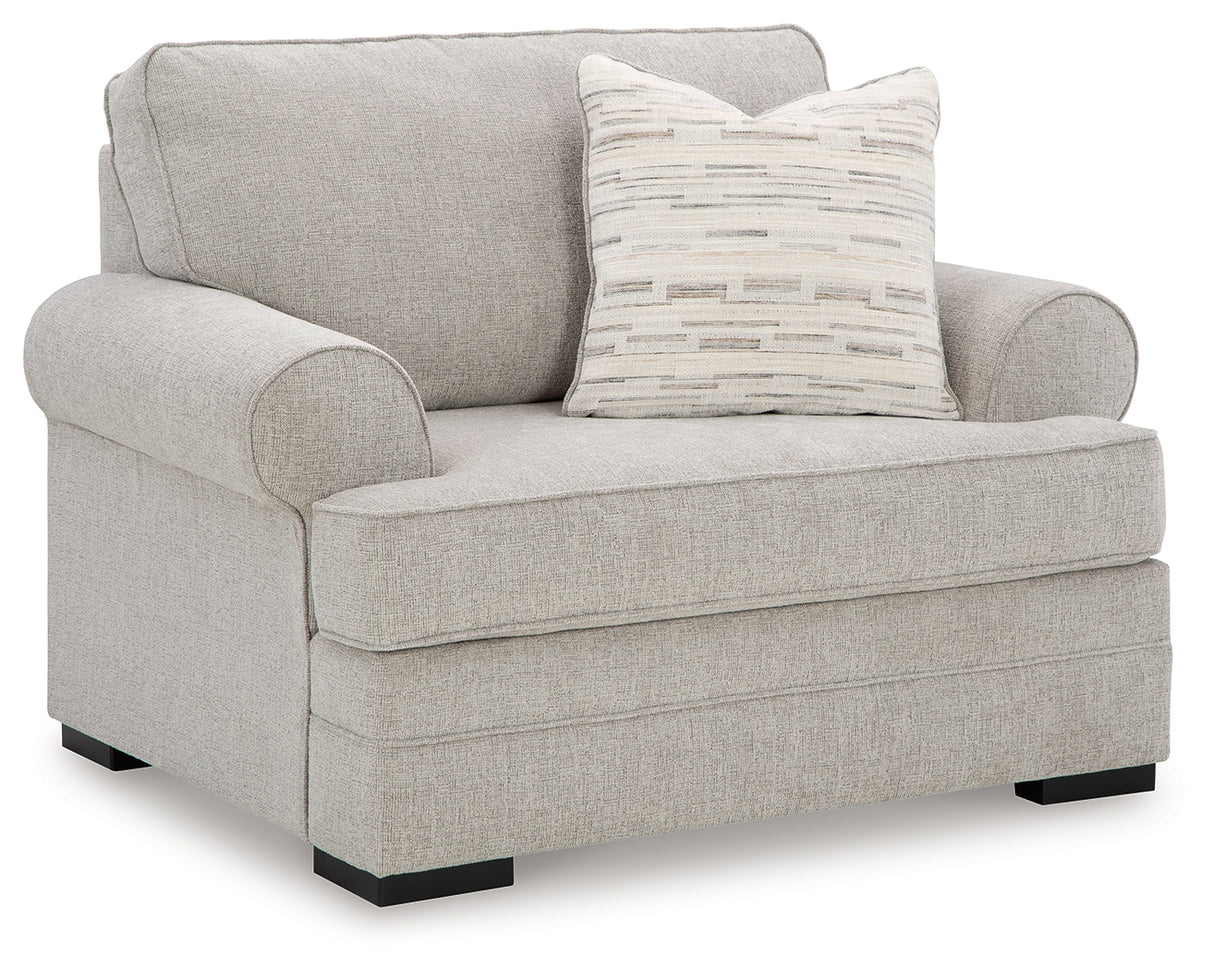 Eastonbridge Sofa Chaise, Chair, and Ottoman in Shadow from Ashley Furniture - Luna Furniture