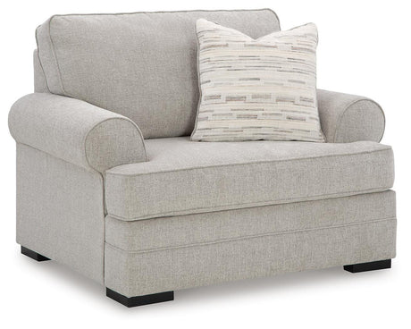 Eastonbridge Sofa Chaise, Chair, and Ottoman in Shadow from Ashley - Luna Furniture