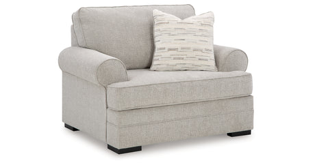 Eastonbridge Sofa Chaise, Chair, and Ottoman in Shadow from Ashley - Luna Furniture
