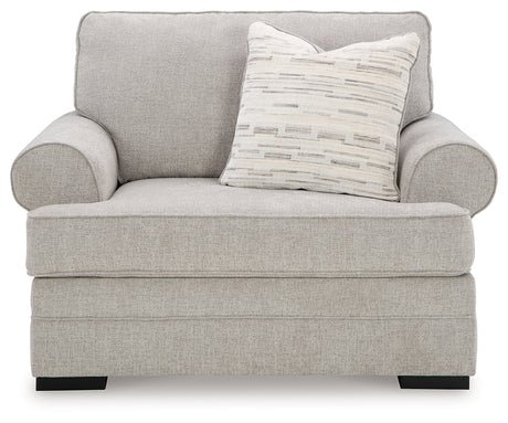 Eastonbridge Chair and Ottoman in Shadow from Ashley - Luna Furniture