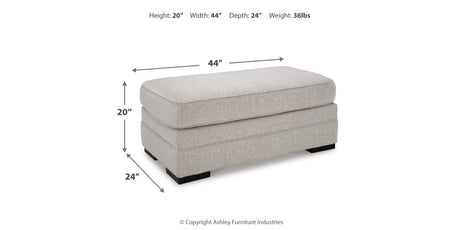 Eastonbridge Sofa Chaise, Chair, and Ottoman in Shadow from Ashley - Luna Furniture