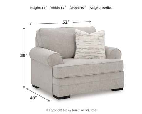Eastonbridge Chair and Ottoman in Shadow from Ashley - Luna Furniture